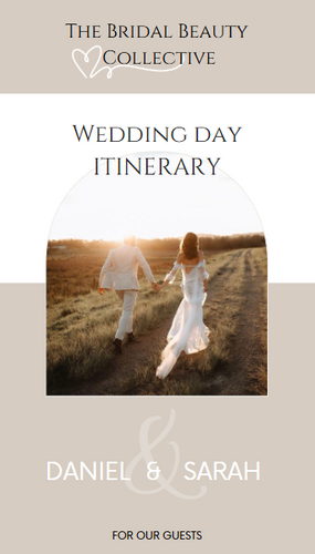 Wedding Day Itinerary for Guests